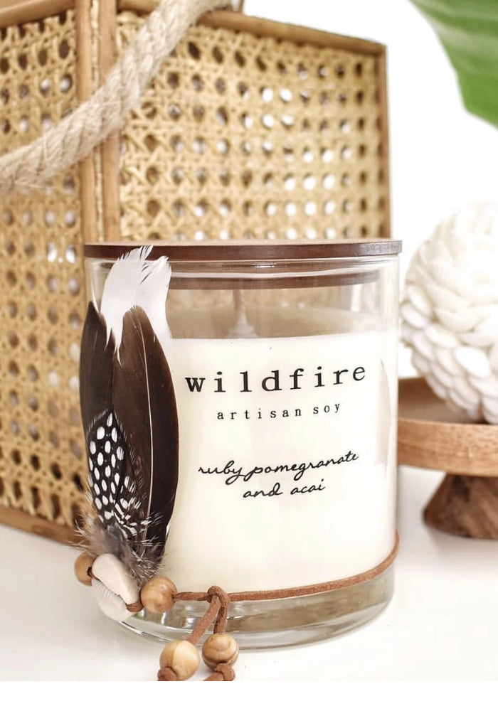 SHOP WILDFIRE SOY CANDLES leather and sandalwood